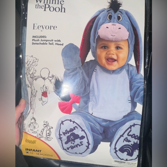 Other - Spirit Halloween Eeyore infant costume size 12-18 months, missing tail